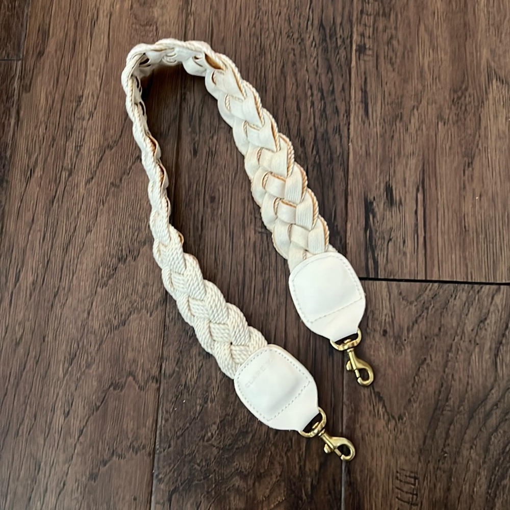NWOT Clare V Ivory Woven Shoulder Strap